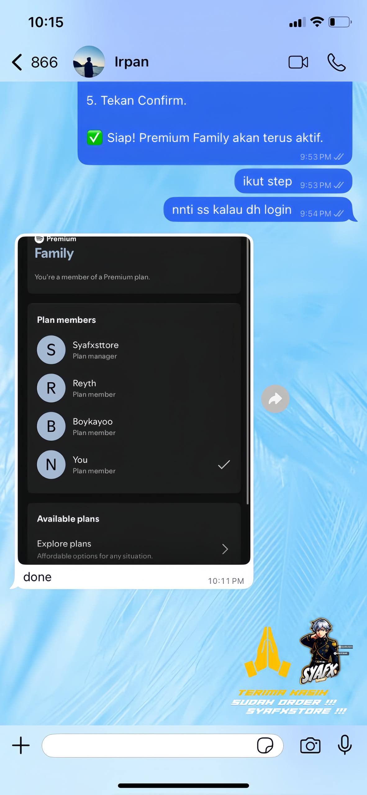 Customer WhatsApp feedback screenshot 6