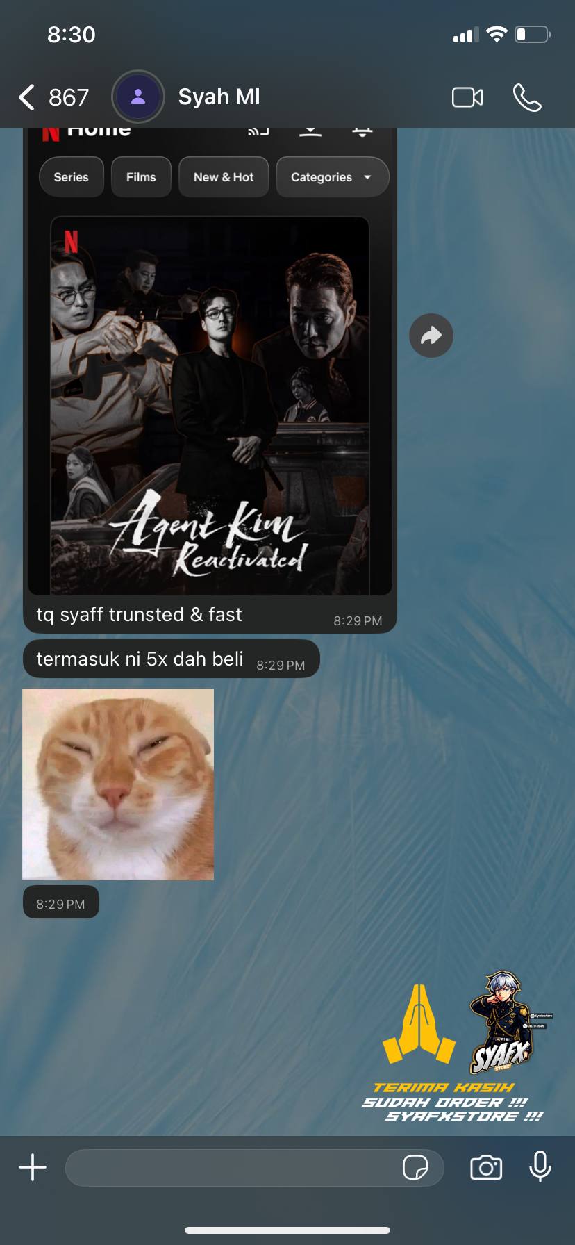 Customer WhatsApp feedback screenshot 8